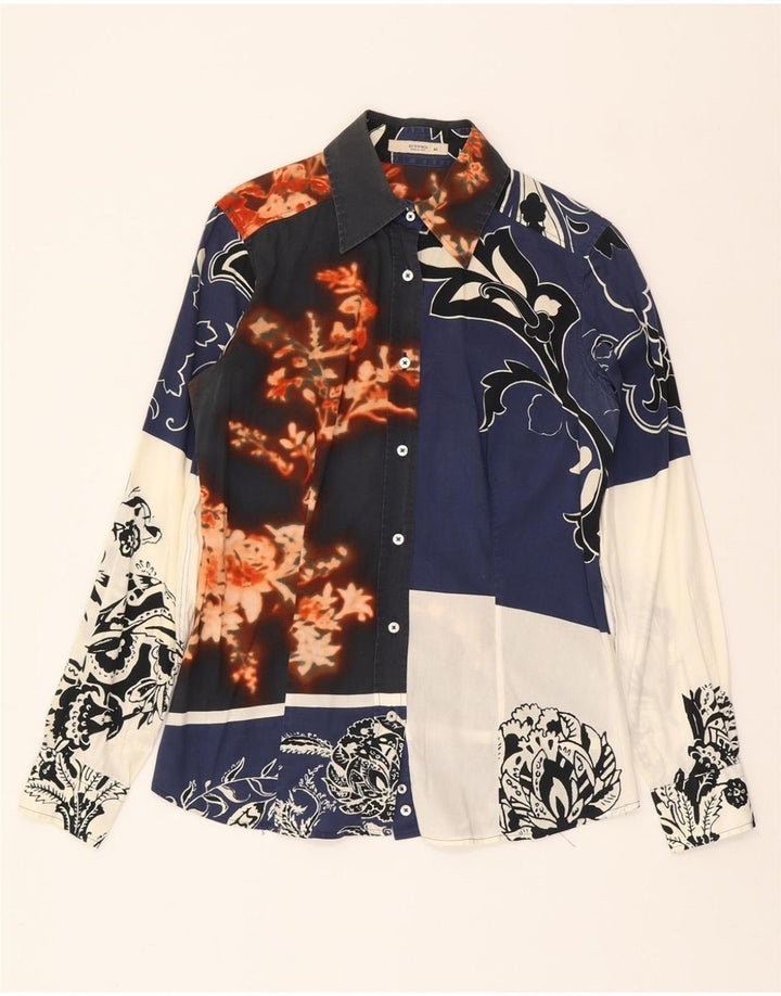 ETRO Womens Shirt IT 42 Medium Multicoloured Floral Cotton Vintage Etro and Second-Hand Etro from Messina Hembry 