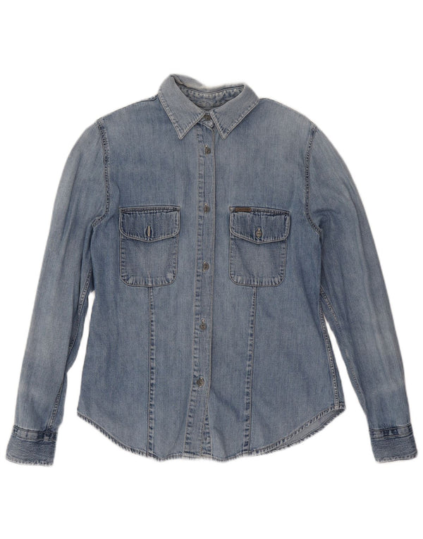 Calvin Klein Jeans Camisa vaquera para mujer Reino Unido 44 Algodón azul grande