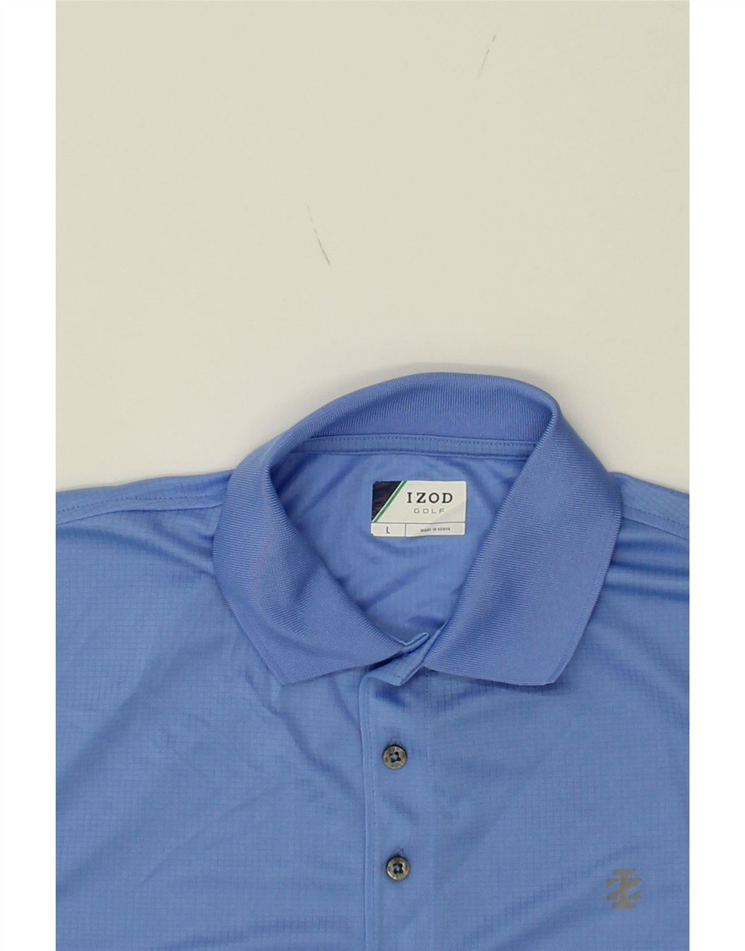 IZOD Mens Golf Polo Shirt Large Blue Polyester Vintage Izod and Second-Hand Izod from Messina Hembry 