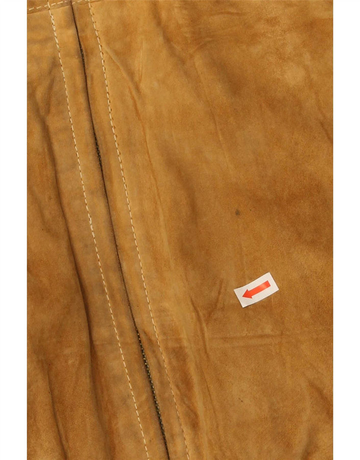 Vintage hombres ante bomber chaqueta IT 50 grande beige