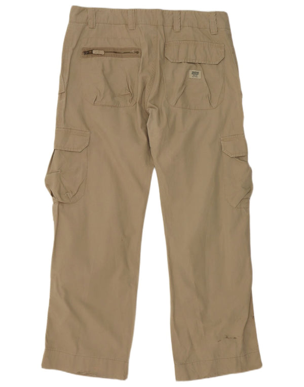 Zara Hombre Pantalón Cargo Recto EU 46 XL W36 L30 Algodón Beige