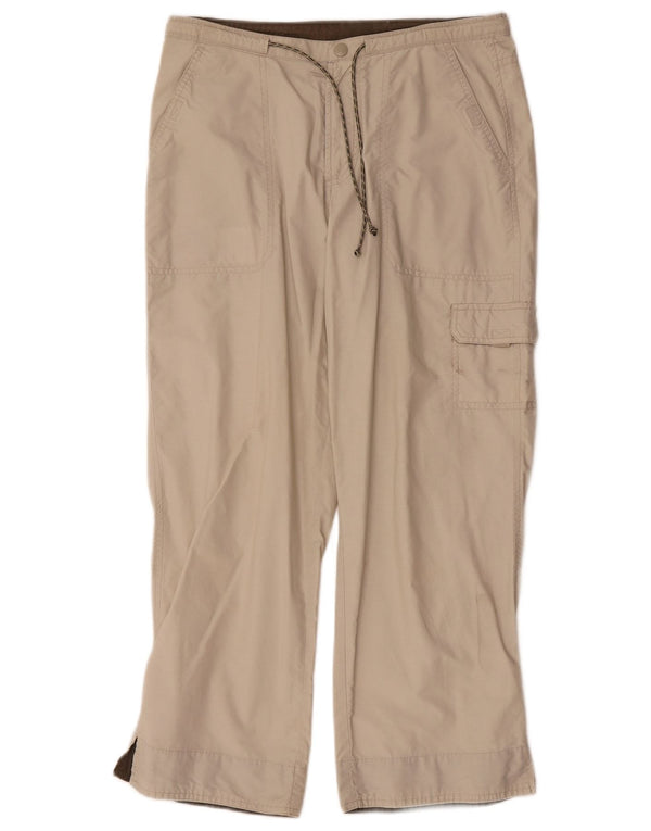 Columbia Pantalones Cortos Cargo De Pierna Ancha para Mujer Pequeños W27 L24 Algodón Beige