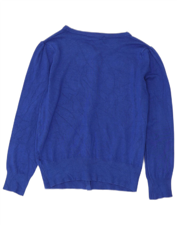 MARKS & SPENCER Suéter tipo cárdigan corto para mujer UK 8 Small Viscosa azul