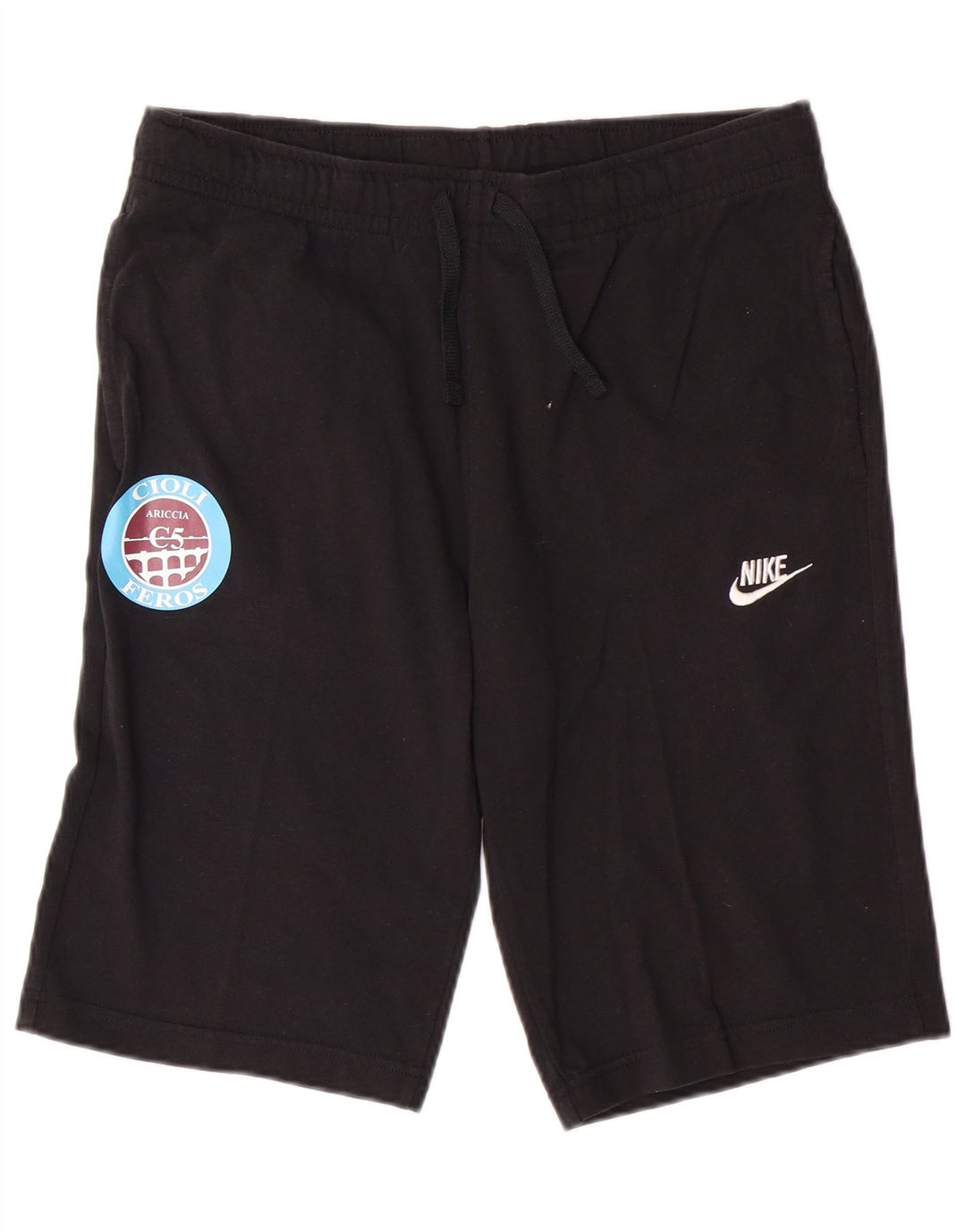 Pantalones cortos deportivos NIKE para hombre, algodón negro mediano