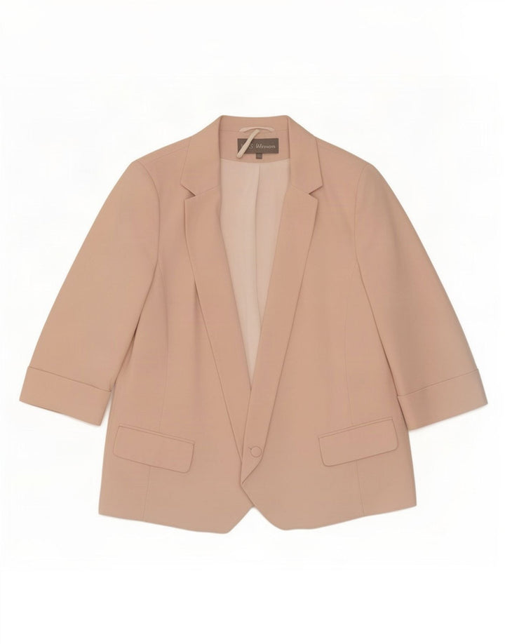 Marks & Spencer Chaqueta tipo blazer con 1 botón y manga 3/4 para mujer UK 46 Large Pink