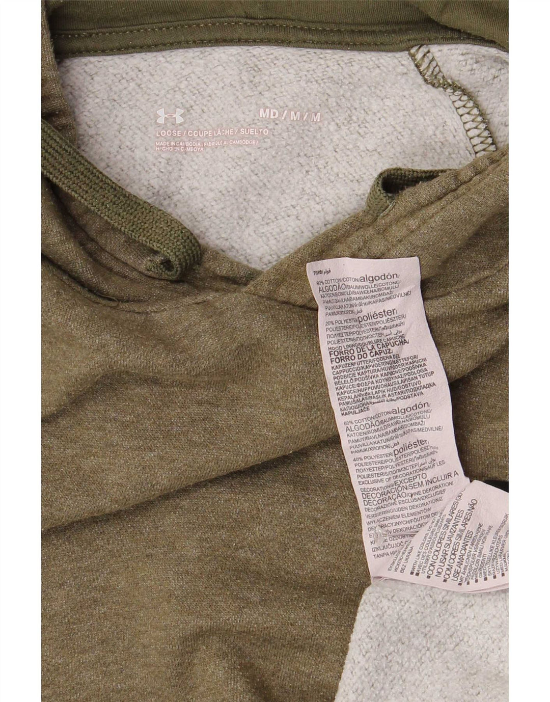 Under Armour Hombre Sudadera con capucha Jumper Medium Khaki Cotton