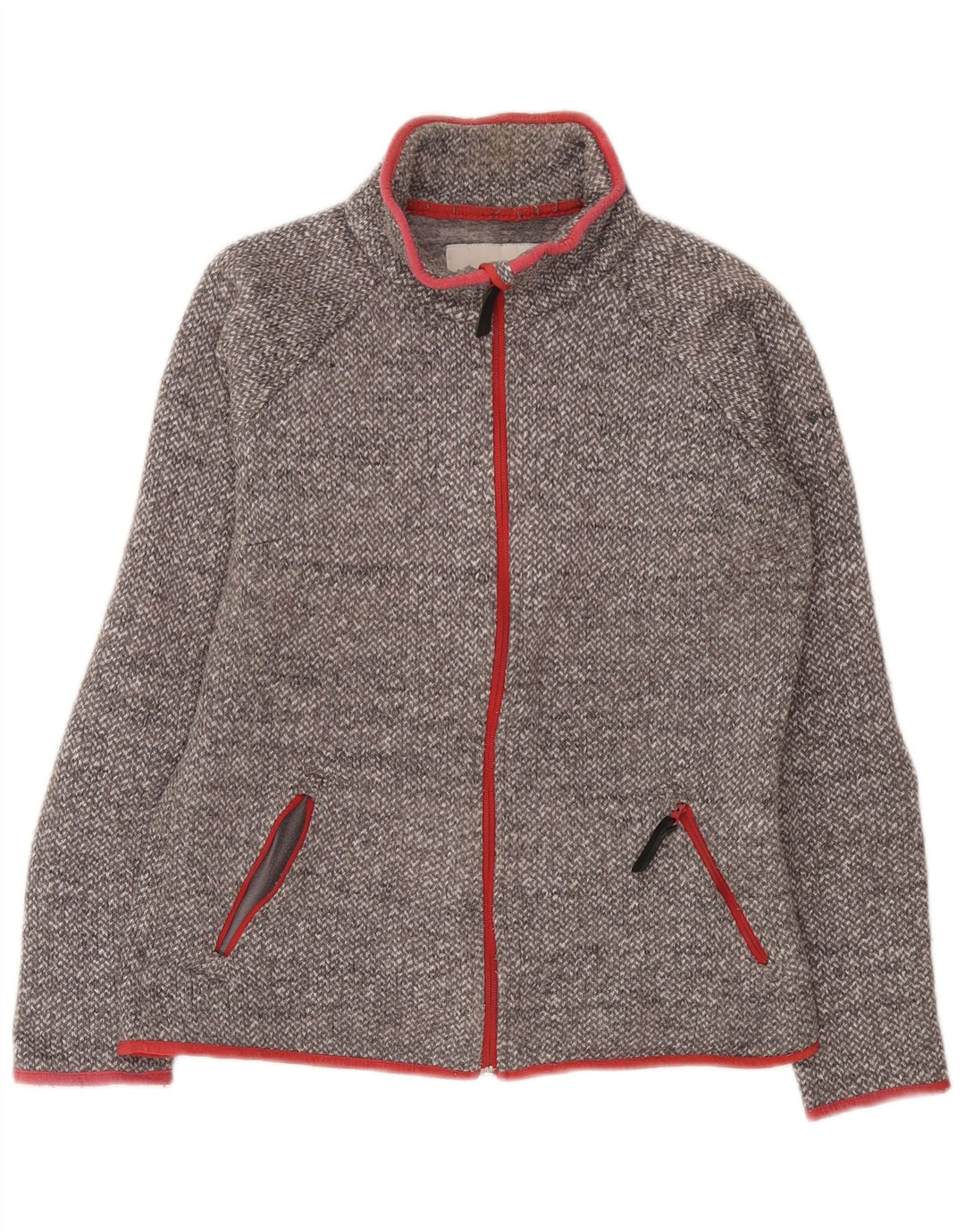 Columbia Chaqueta superior de chándal para mujer UK 44 Poliéster moteado gris medio
