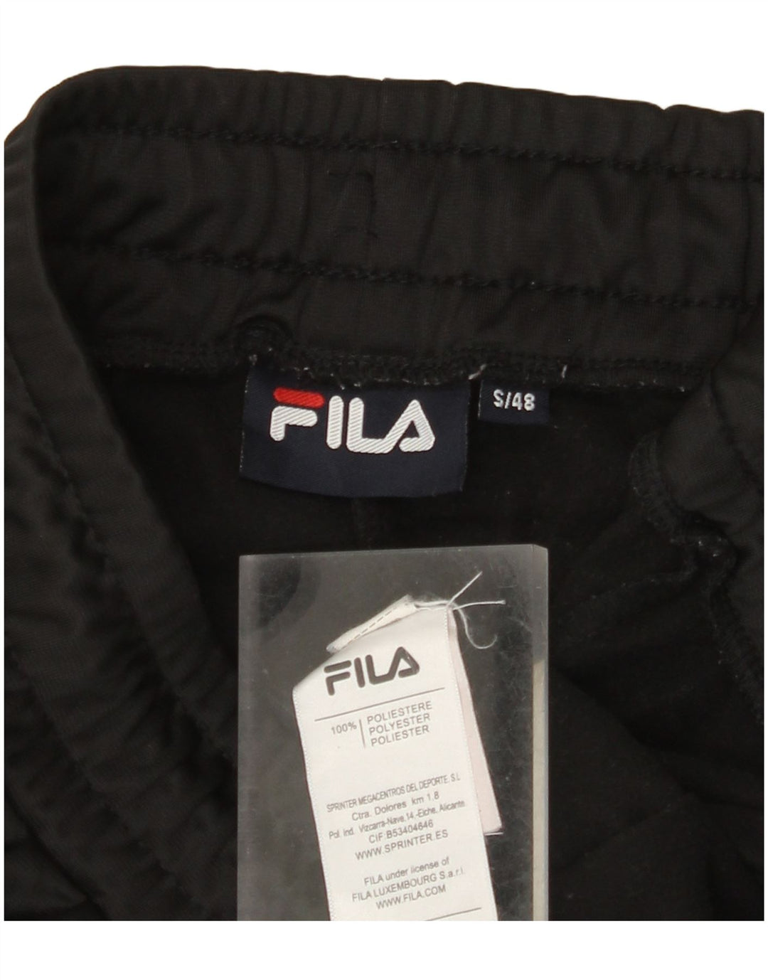FILA Pantalones de chándal para hombre Joggers Small Negro Poliéster