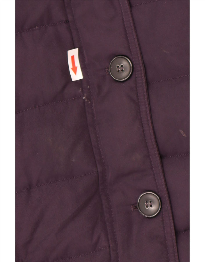 Crew Clothing Chaqueta acolchada con capucha para mujer UK 10 Small Poliéster morado