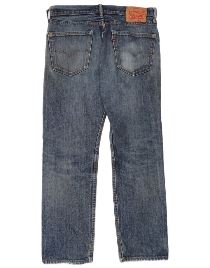 Levi's Jeans rectos desgastados 505 para hombre W33 L30 Algodón azul