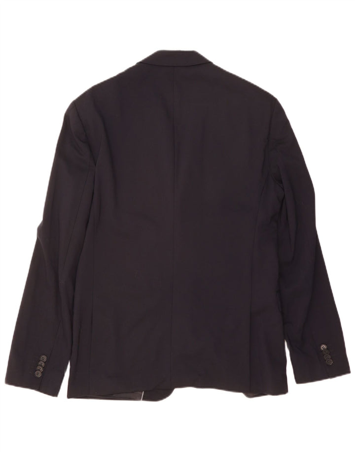 Calvin Klein Chaqueta tipo blazer de 2 botones para hombre IT 48 Poliéster negro mediano