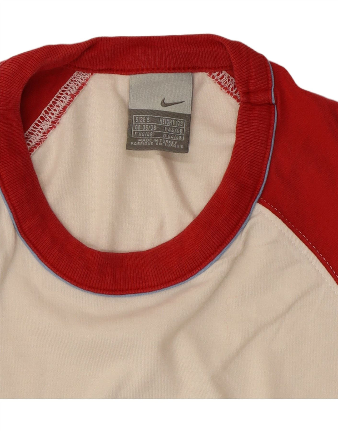 NIKE Camiseta gráfica para hombre UK 36/38 Small White Colourblock