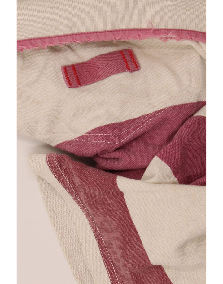 Polo de hombre Fat Face XL de algodón a rayas granate