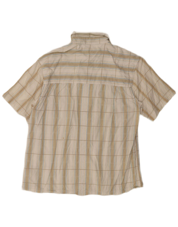 Wrangler Camisa De Manga Corta Hombre XL Algodón A Cuadros Blanco
