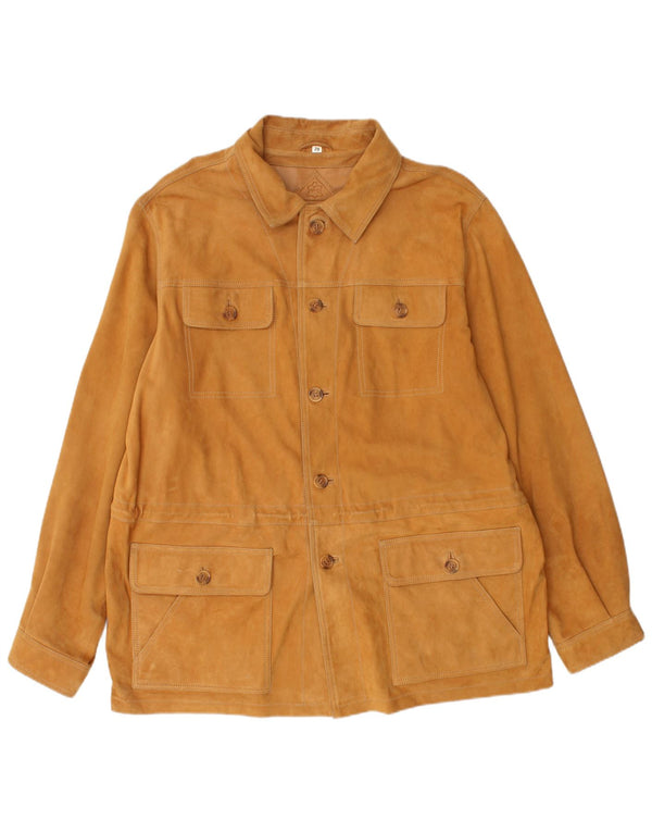 WALBUSCH Chaqueta de ante para hombre UK 42 XL Cuero marrón