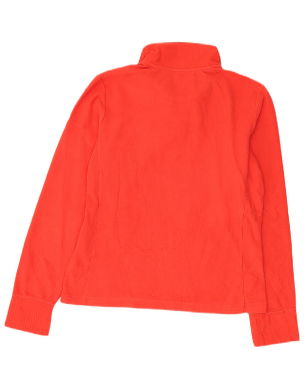 Champion Womens Easy Fit Zip Neck Fleece Jumper UK 14 Medium Red Polyester