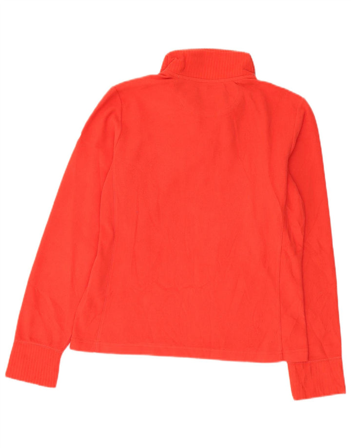 Champion Jersey de forro polar con cuello y cremallera de fácil ajuste para mujer UK 44 Poliéster rojo mediano