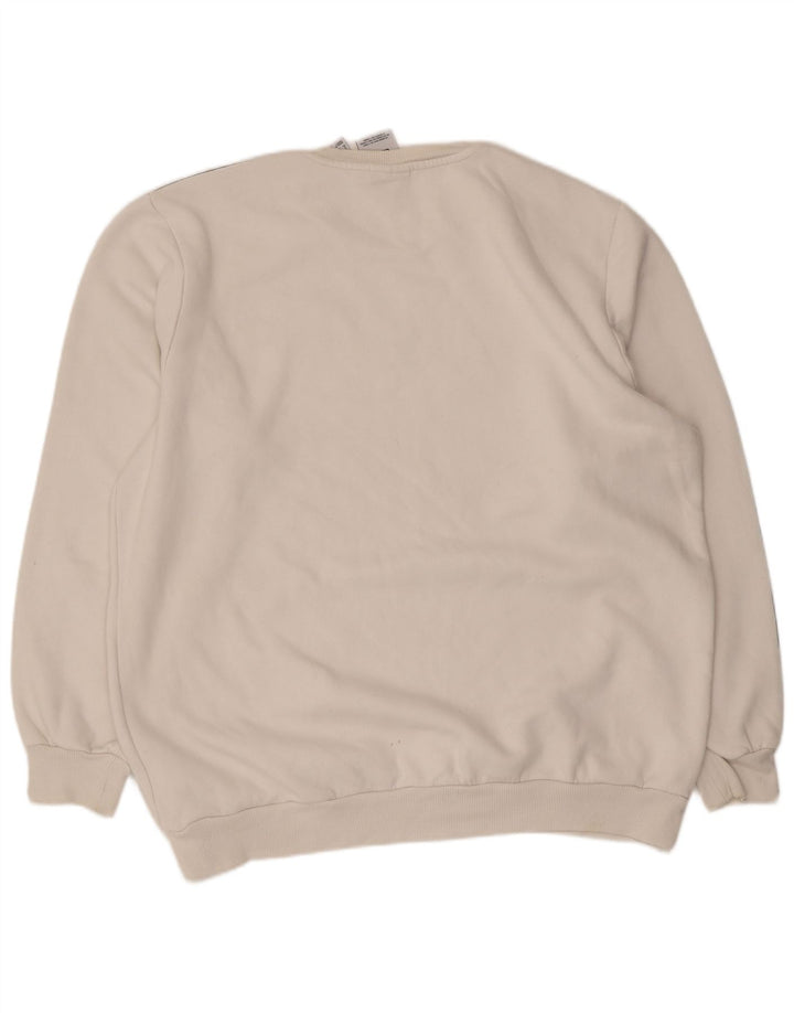 Adidas Hombre Sudadera Jumper XL Blanco Algodón