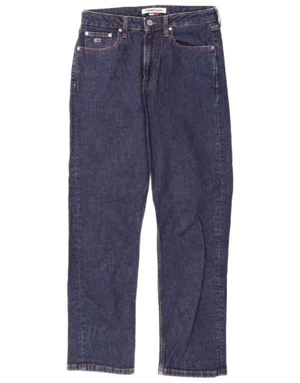 Tommy Hilfiger Jeans Rectos De Tiro Alto Para Mujer W27 L28 Algodón Azul