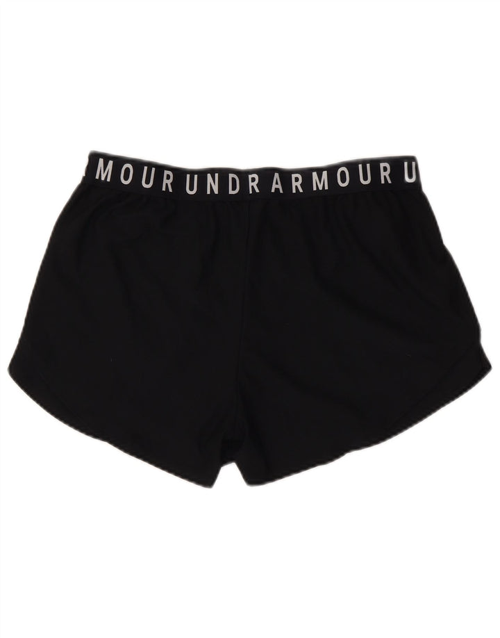 UNDER ARMOUR Pantalones cortos deportivos con estampado Heat Gear para mujer, talla 40, color negro