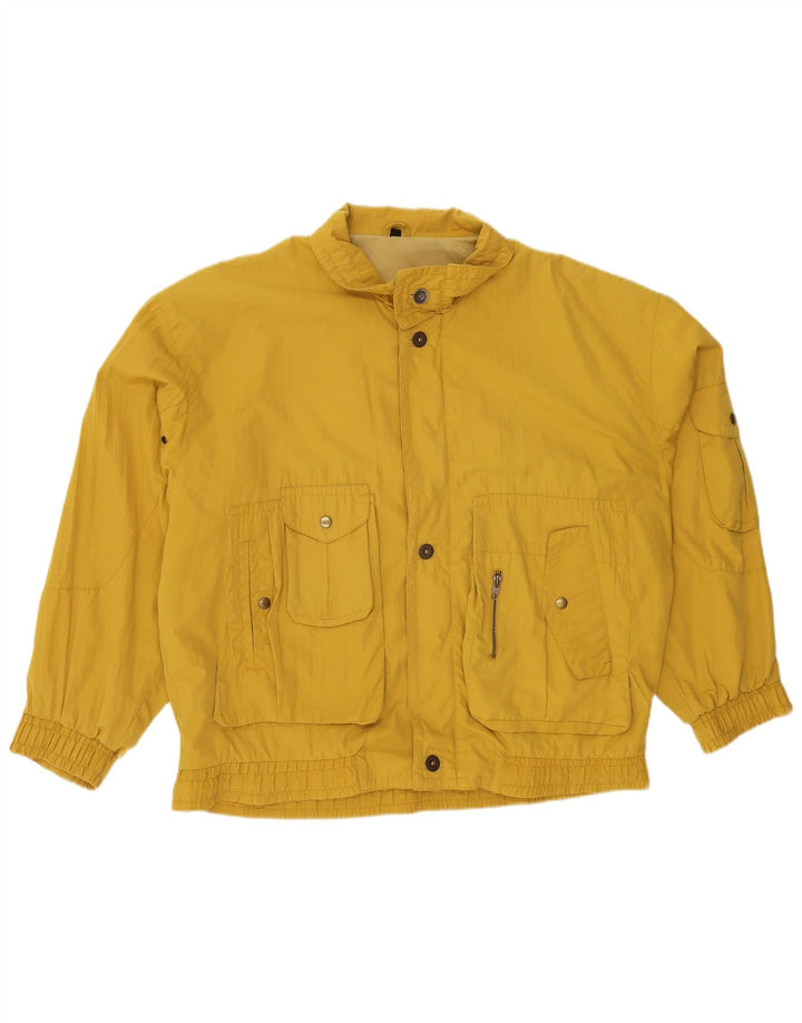 VINTAGE Chaqueta utilitaria para mujer IT 54 3XL Poliéster amarillo