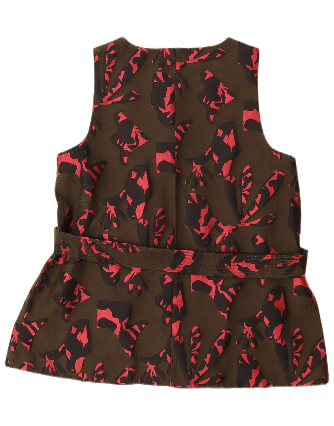 BANANA REPUBLIC Blusa con estampado abstracto para mujer Reino Unido 44 Caqui medio