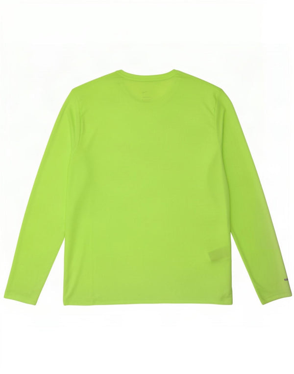 Nike Hombre Dri Fit Top Manga Larga XL Poliéster Verde