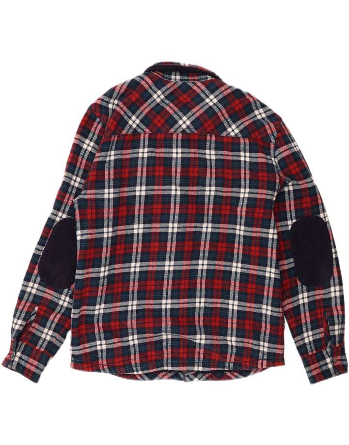 Camisa de franela de leñador para hombre de Fat Face, talla grande, de algodón a cuadros en azul marino
