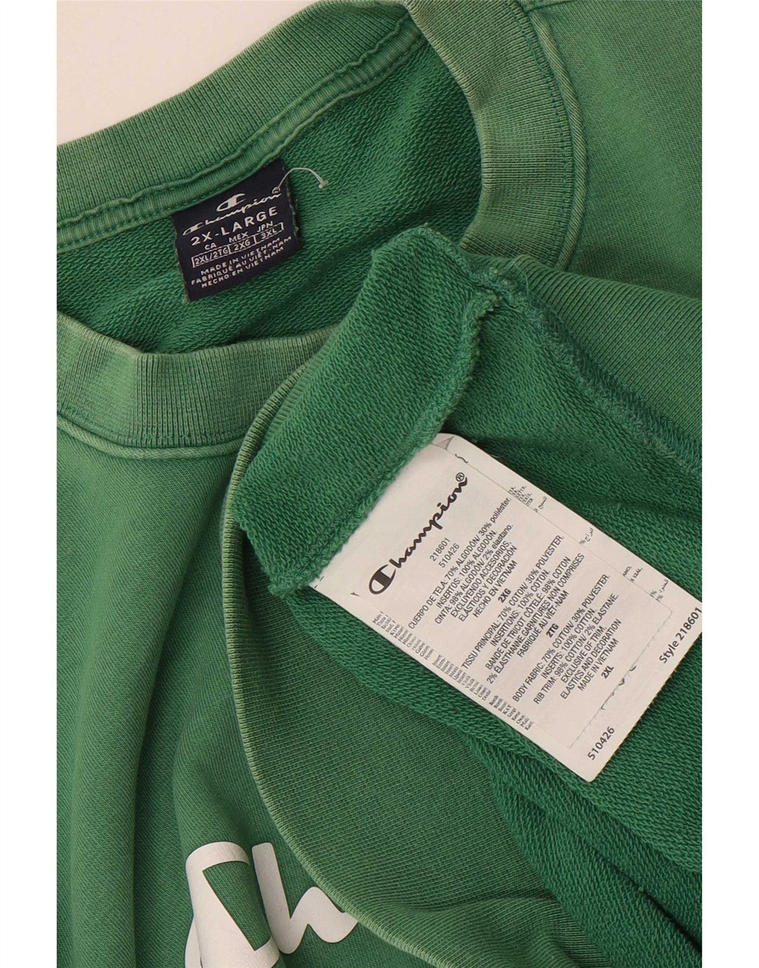 Champion Sudadera Gráfica para Hombre Jumper 2XL Algodón Verde