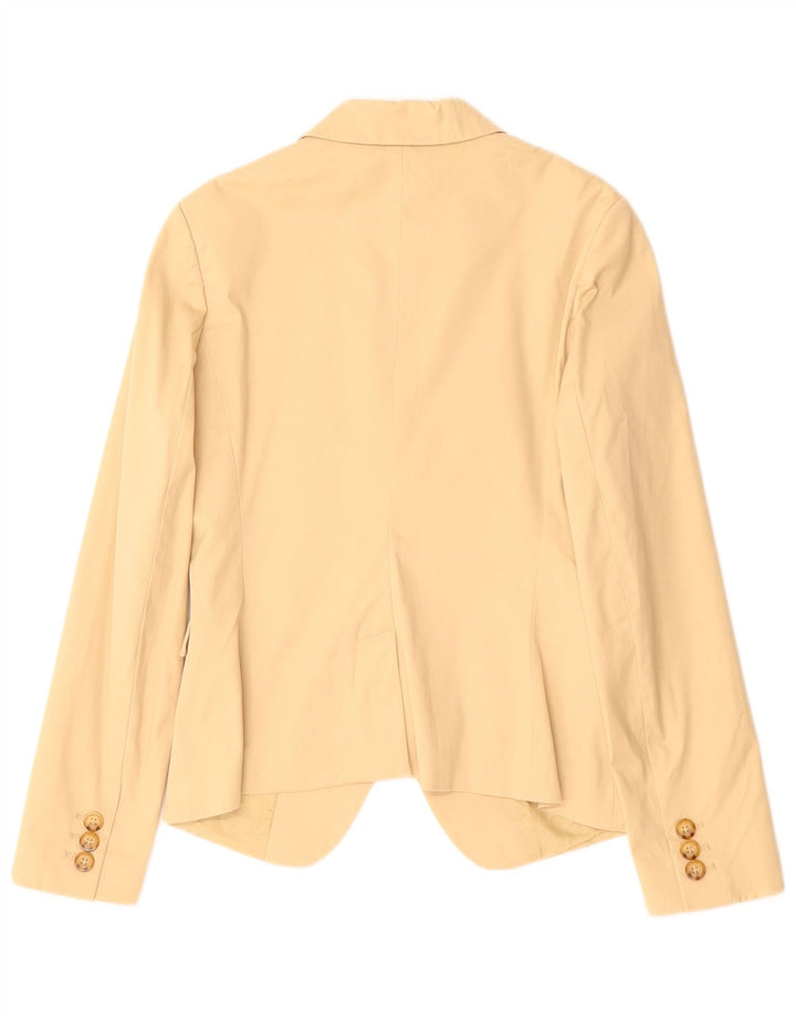 BENETTON Chaqueta tipo blazer de 2 botones para mujer IT 42 Algodón beige medio