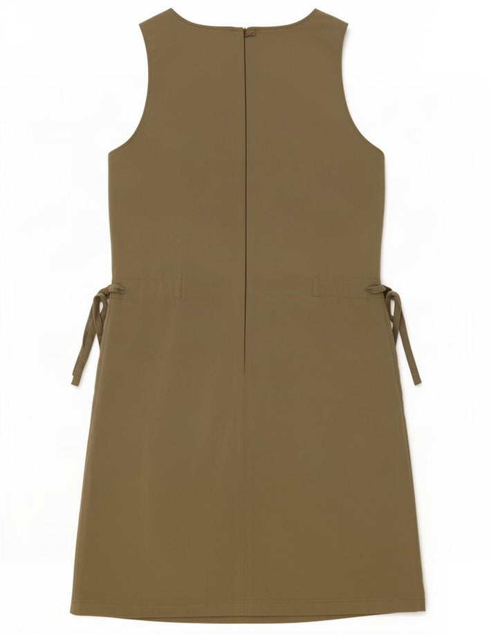 Trussardi Vestido tubo sin mangas IT 42 Medium Caqui Poliéster