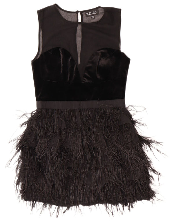 Vestido Charleston sin mangas para mujer de Warehouse UK 10 Small Poliéster negro