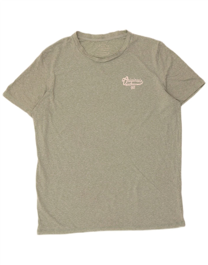 Jack & Jones Hombre Camiseta Top Large Verde Moteado Poliéster