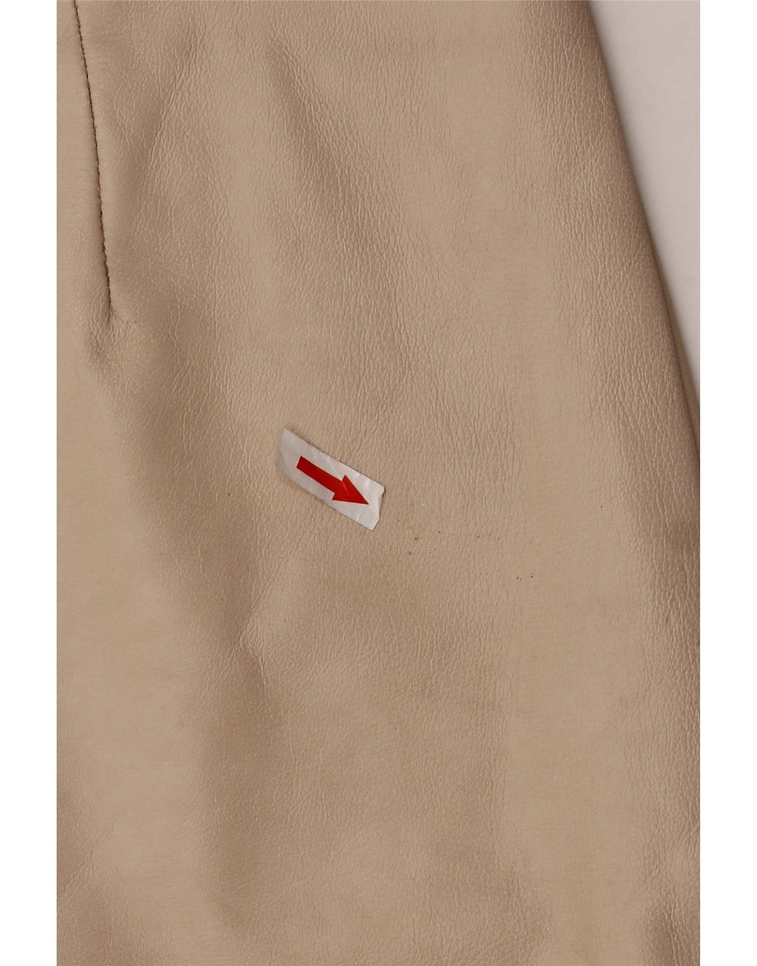 Falda de cuero vintage para mujer W30 Beige medio