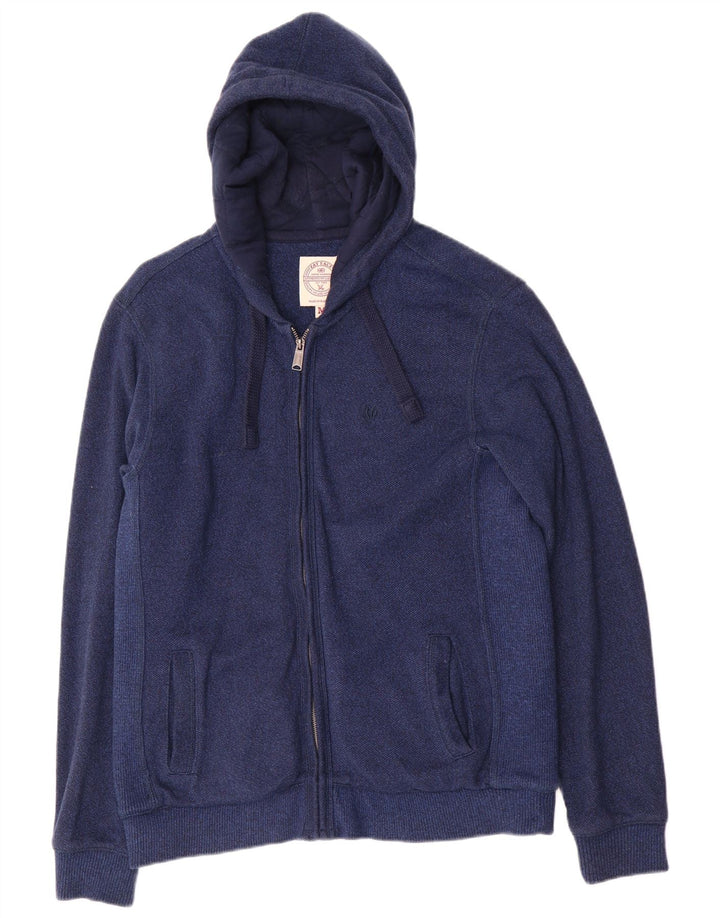 Sudadera con capucha y cremallera para hombre Fat Face Algodón azul marino mediano