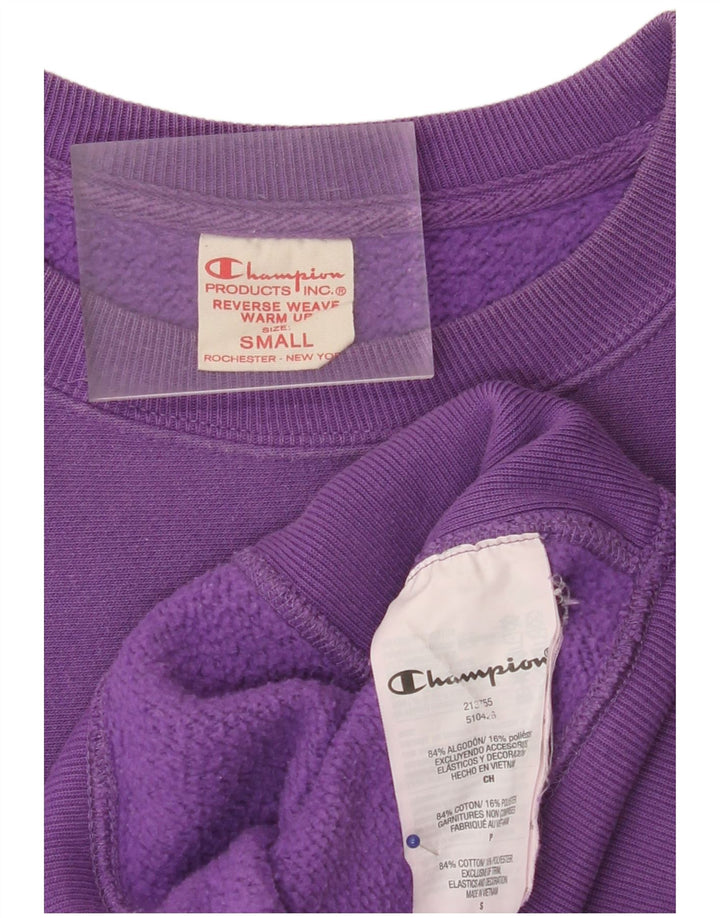 CHAMPION Sudadera con gráfico de tejido inverso para hombre Jersey pequeño de algodón morado