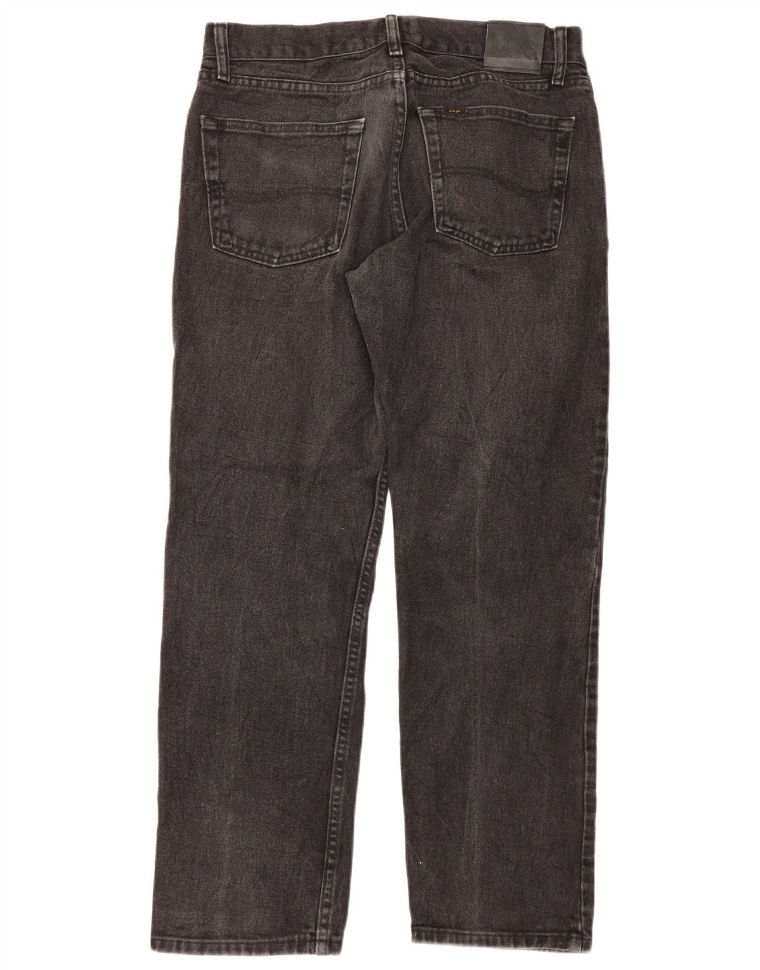 Vaqueros rectos de corte regular para hombre Lee W33 L30 Algodón negro