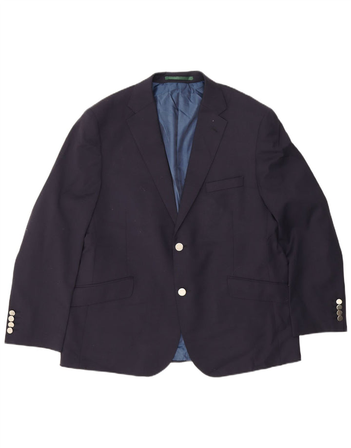 Marks & Spencer Chaqueta tipo blazer de 2 botones para hombre EU 54 2XL Lana azul marino