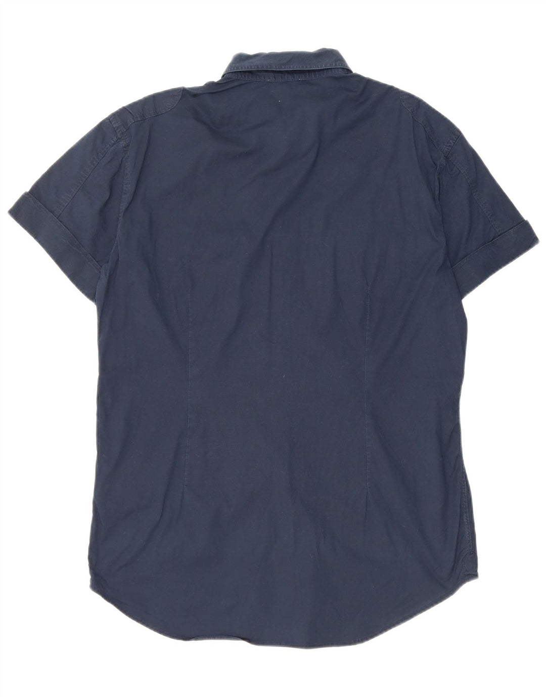 Camisa Gaudí Mujer Manga Corta Grande Algodón Azul Marino