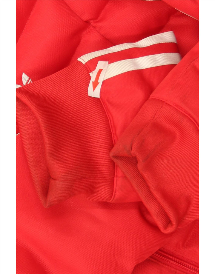 Adidas Chaqueta acolchada con capucha para mujer UK 6 XS Poliéster rojo