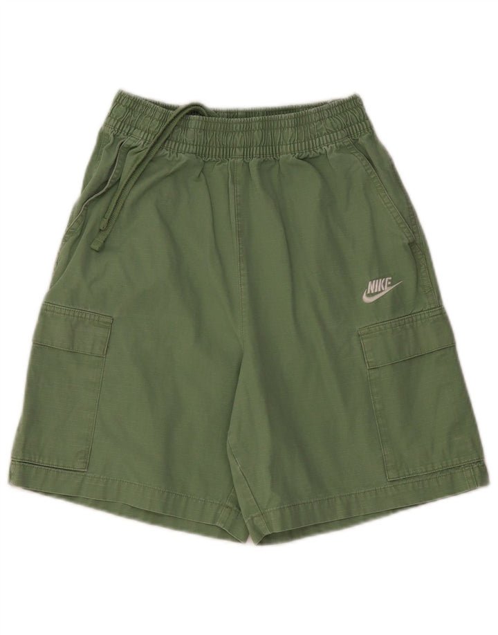 NIKE Pantalones cortos deportivos para mujer UK 6 XS Algodón verde
