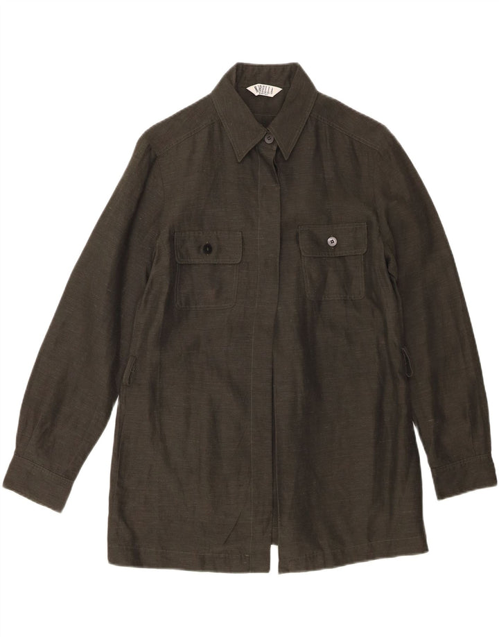 Camisa Marella para mujer UK 8 Small Khaki Linen