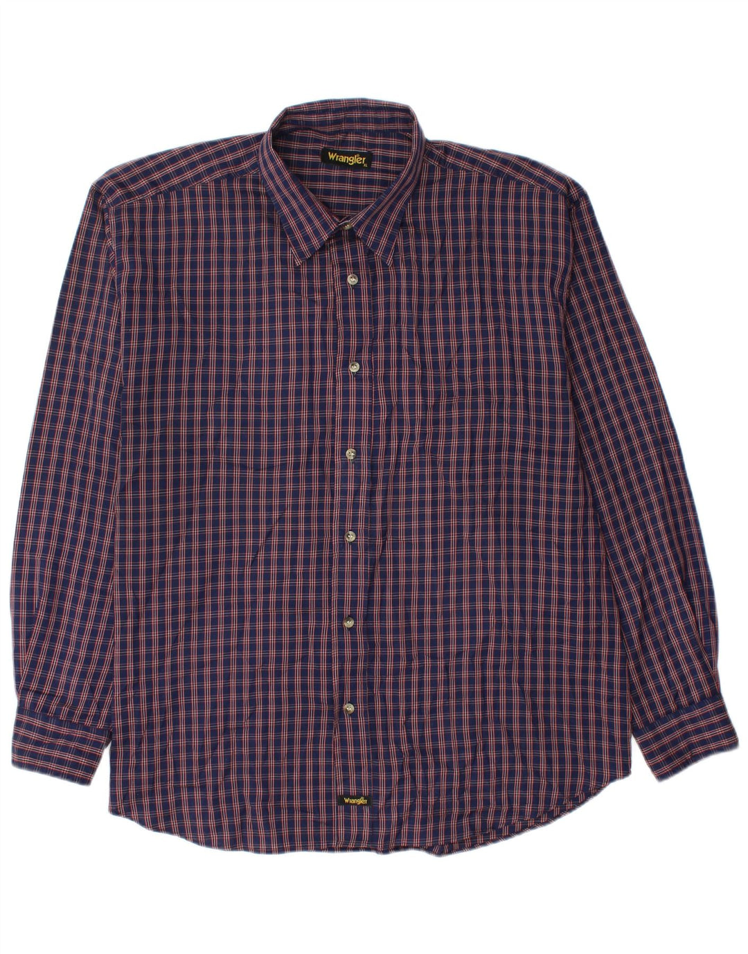 WRANGLER Camisa de franela para hombre XL Azul marino Cuadros