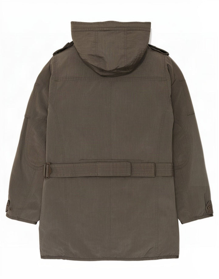 Dekker Parka militar con capucha para hombre, talla 36, poliamida gris pequeña
