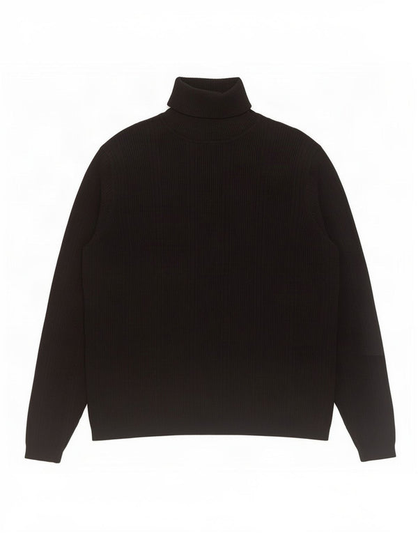 Marks & Spencer Suéter tipo jersey con cuello vuelto para mujer UK 46 Large Viscosa negra