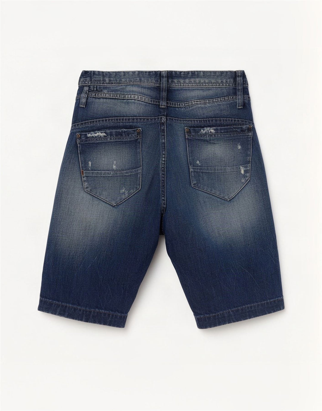 Jack & Jones Hombre Shorts De Mezclilla Desgastados Medio W32 Algodón Azul