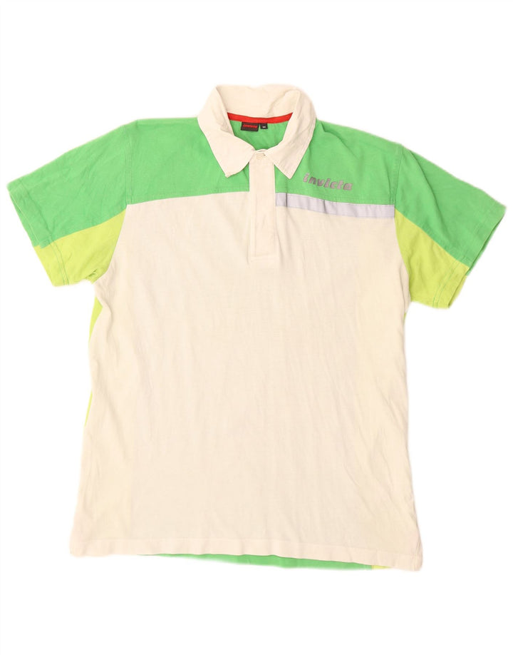 INVICTA Polo para hombre de algodón color block verde medio