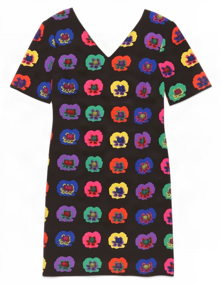 Vestido tubo Laurel para mujer EU 40 Seda floral negra mediana