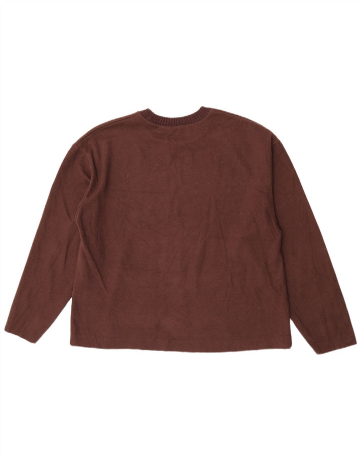 Zara - Jersey con cuello barco para mujer, talla 40, talla grande, poliéster marrón