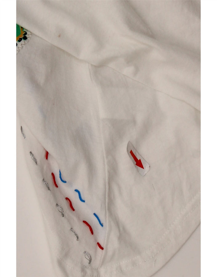 DESIGUAL Top tipo túnica asimétrico gráfico para mujer UK 40 XL Multicolor Floral